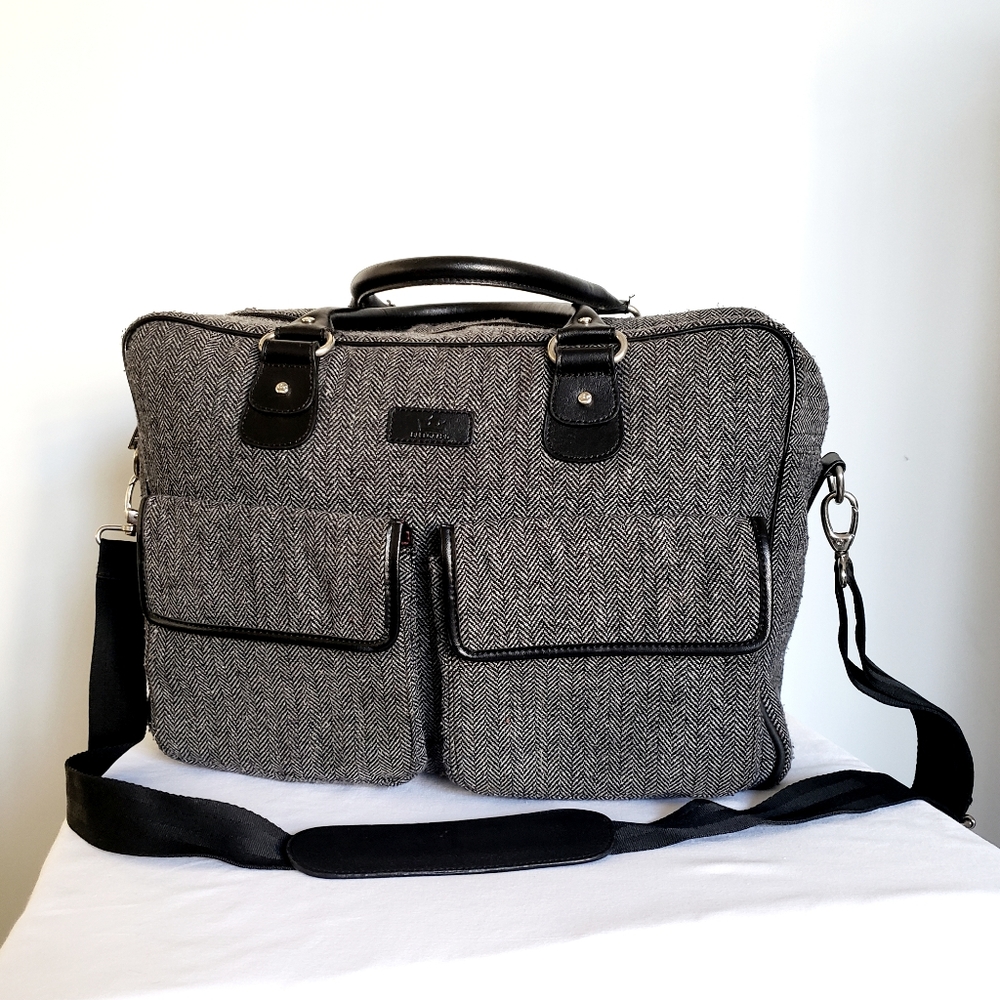 Baekgaard Herringbone Tweed Duffle Bag